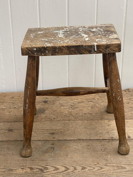 Square Top Wooden Stool
