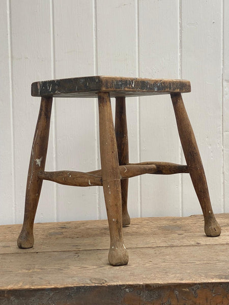 Square Top Wooden Stool