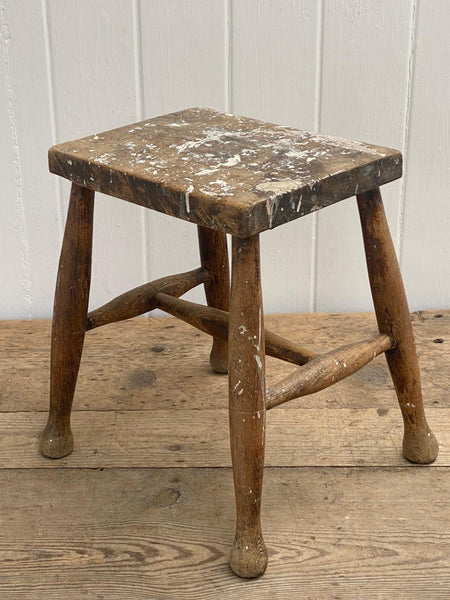 Square Top Wooden Stool
