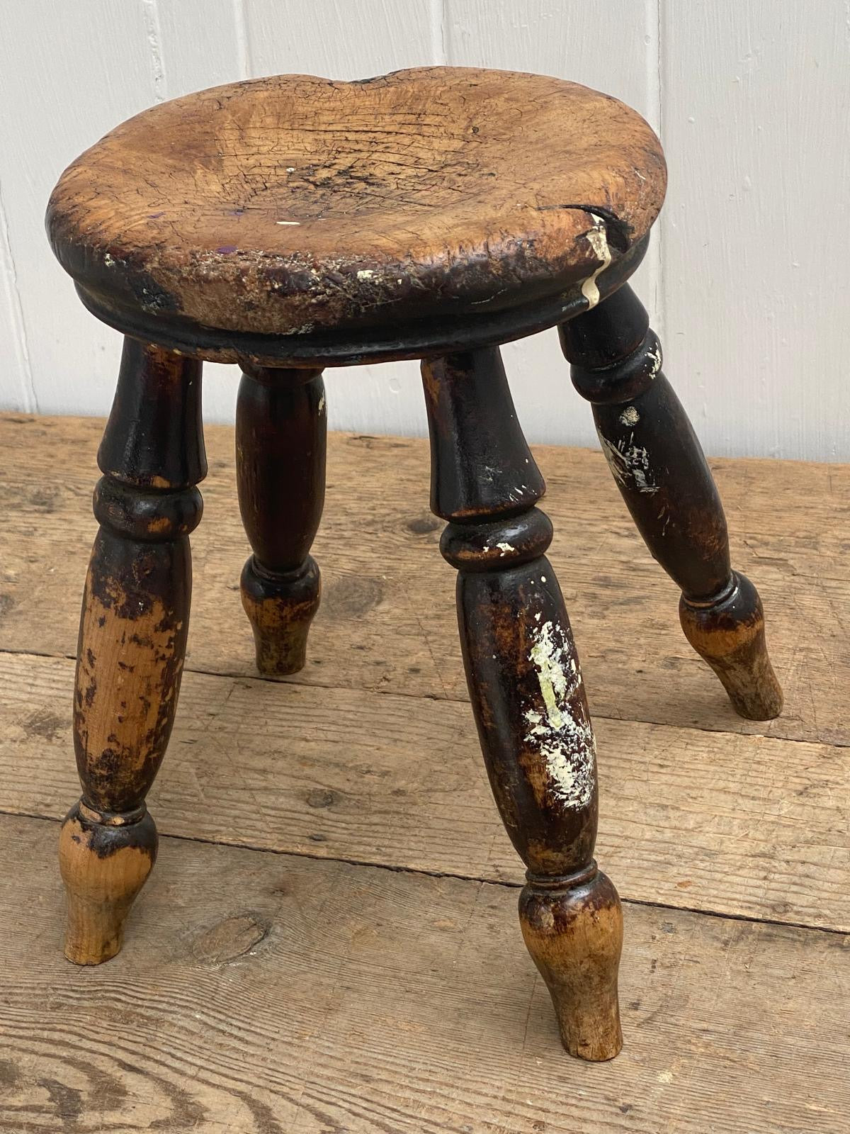 Round Top Wooden Stool